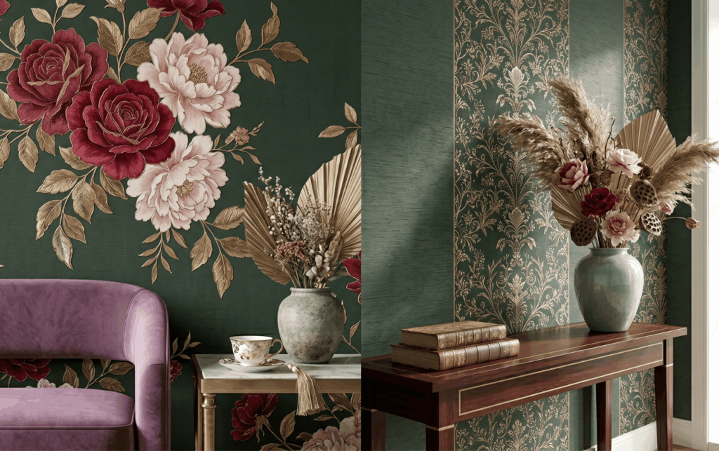 Floral Series Wallpapers for walls by Puji Curtain in kuala lumpur
